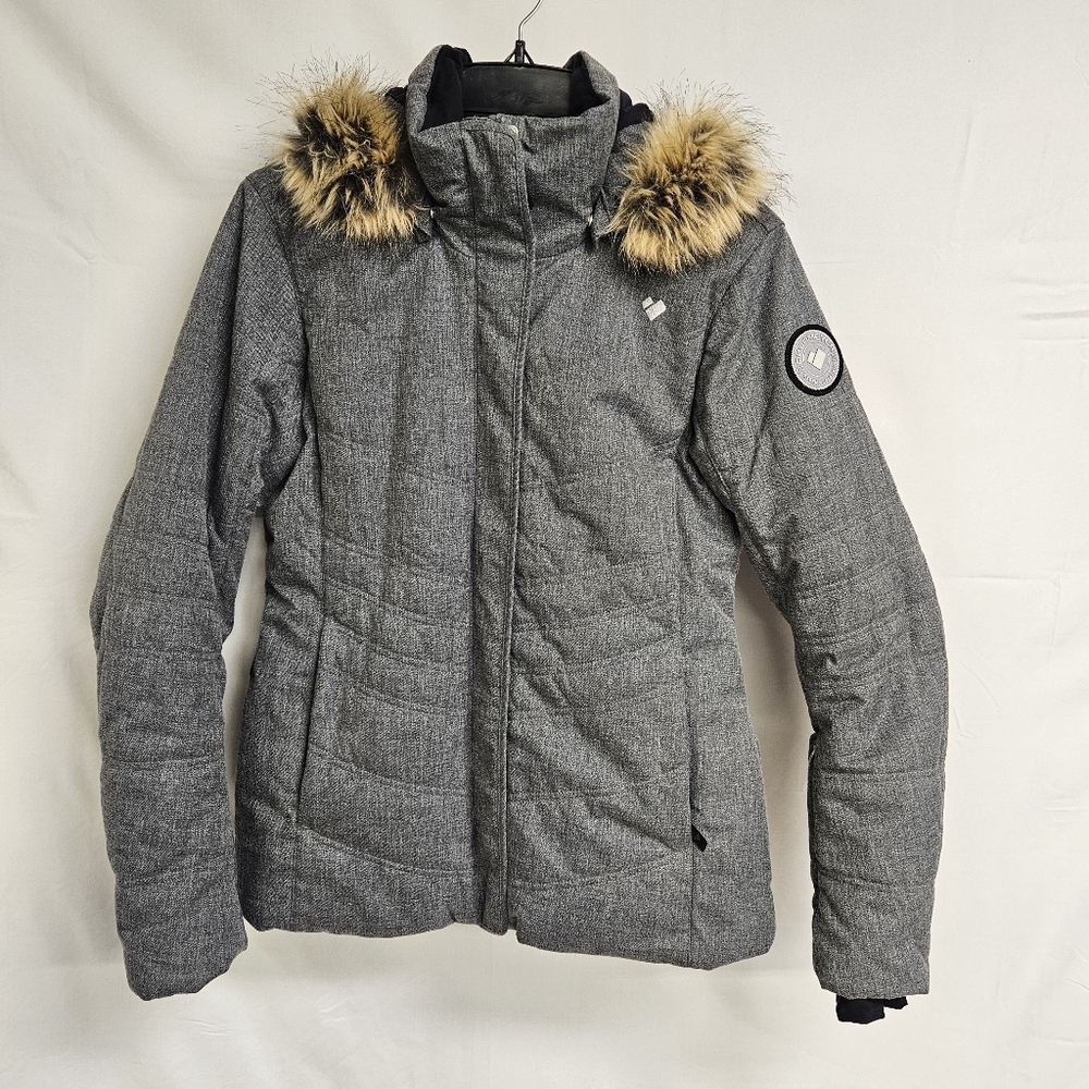 Obermeyer Tuscany II Insulated Ski Snowboard Jacket Size 8 Color Charcoal EUC - Picture 3 of 14